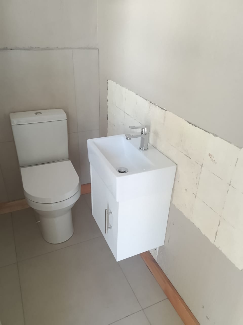 Ongoing building construction work on site