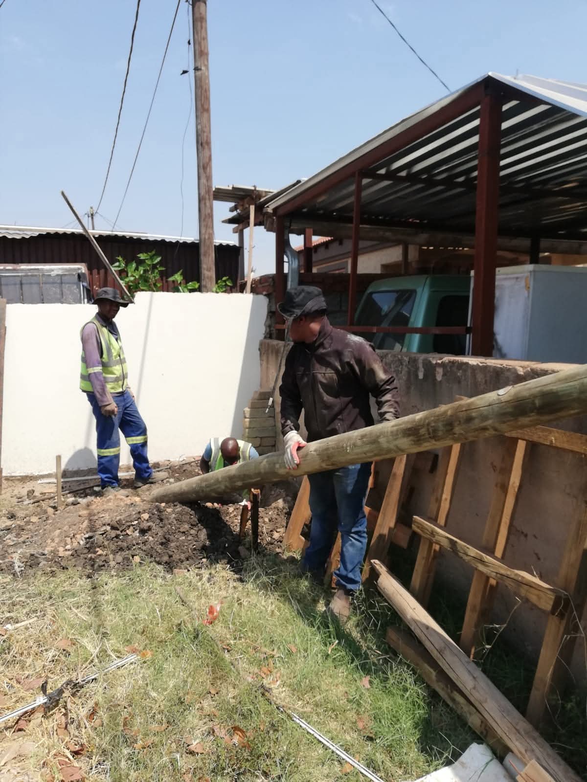 Completed roofing and exterior construction work